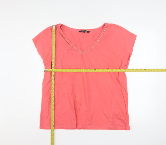Womens UK Size 18 Bonmarché Pink Basic T-Shirt