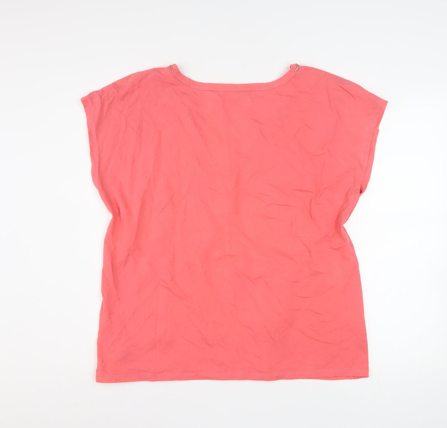 Womens UK Size 18 Bonmarché Pink Basic T-Shirt