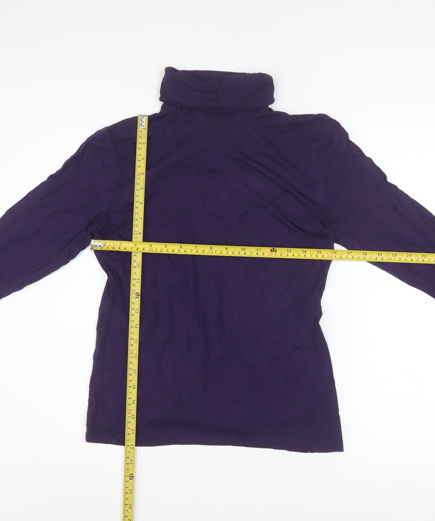 Womens UK Size L H&M Purple Basic T-Shirt