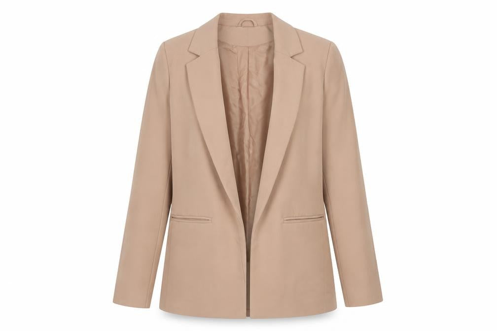 New Look Women’s Beige Blazer Jacket UK 8 Mid-Length Lined
