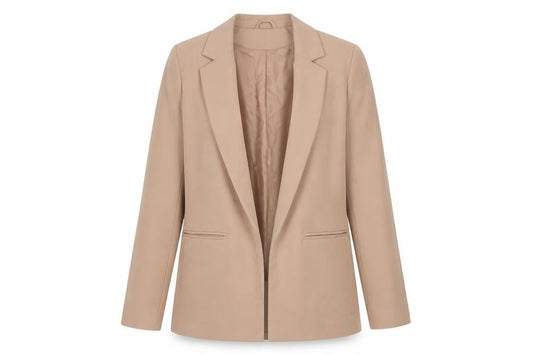 New Look Women’s Beige Blazer Jacket UK 8 Mid-Length Lined