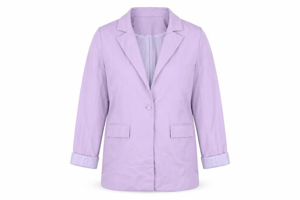 Select Women's Purple Blazer UK 10 Lined Single-Breasted Jacket