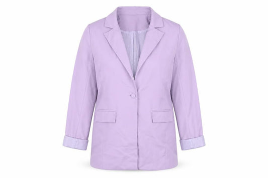 Select Women's Purple Blazer UK 10 Lined Single-Breasted Jacket