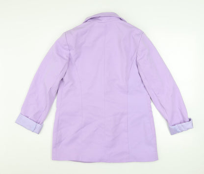 Select Women's Purple Blazer UK 10 Lined Single-Breasted Jacket