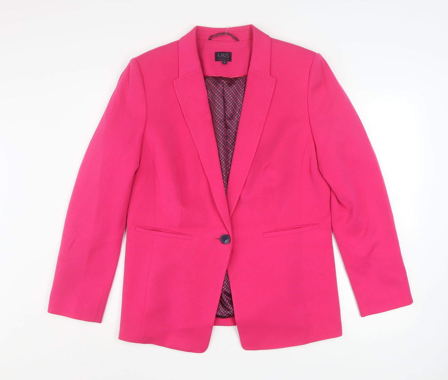 Marks and Spencer Women's Pink Size 16 Blazer Jacket