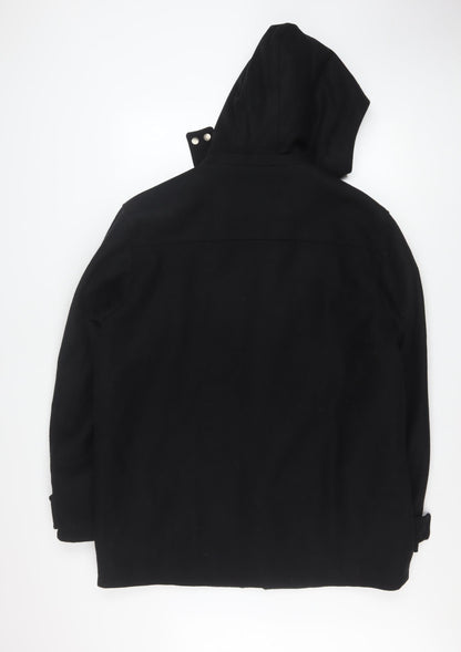 Mens UK Size L Michel René Black Parka Coat