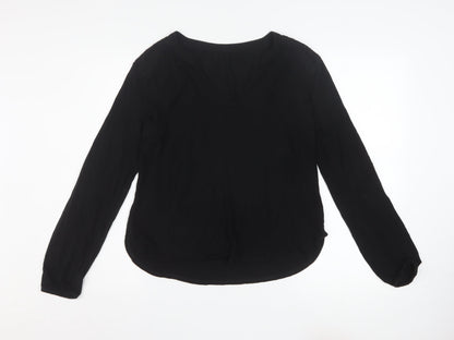 Womens UK Size XS Oasis Black Basic Blouse