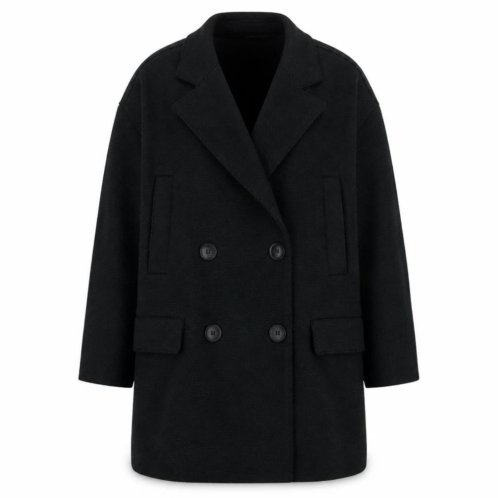 Womens UK Size XS Zara Black Pea Coat