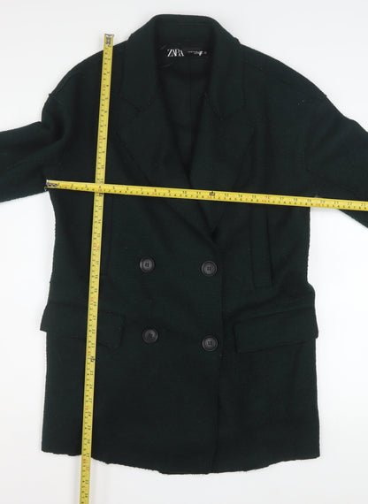 Womens UK Size XS Zara Black Pea Coat