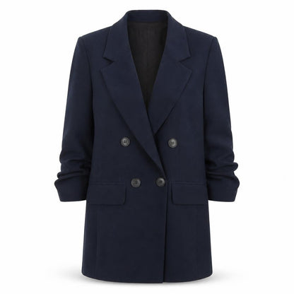 River Island Women's Blue Blazer Size 8 Double Breasted Workwear Jacket