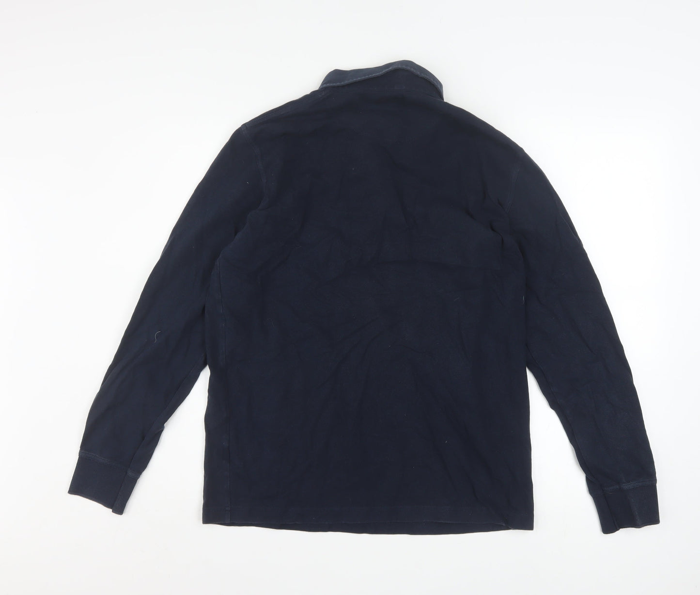 Barbour Beacon Brand Mens Blue L Long Sleeve Cotton Polo Shirt