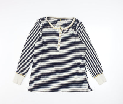 Womens UK Size 16 NEXT Blue Henley Sweatshirt