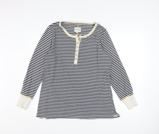 Womens UK Size 16 NEXT Blue Henley Sweatshirt