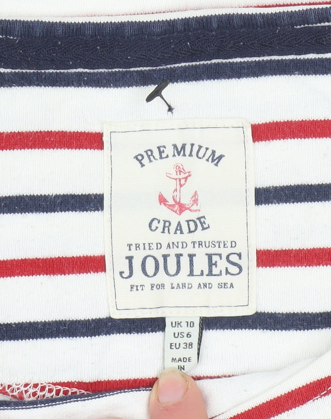 Womens UK Size 10 Joules Multicoloured Basic T-Shirt