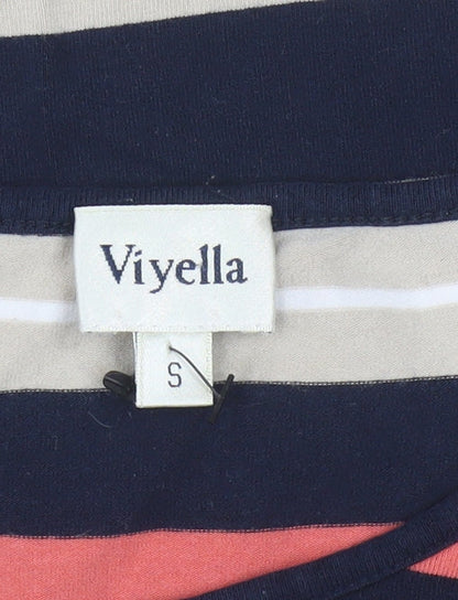 Womens UK Size S Viyella Multicoloured Basic T-Shirt