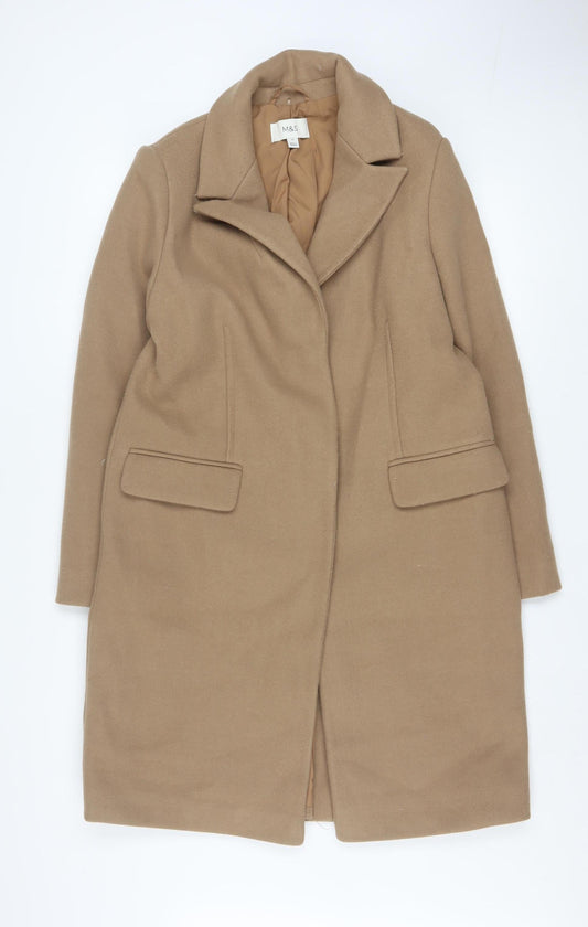 Womens UK Size 12 Marks and Spencer Beige Overcoat