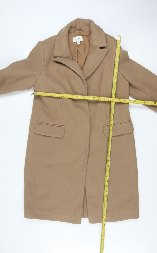 Womens UK Size 12 Marks and Spencer Beige Overcoat