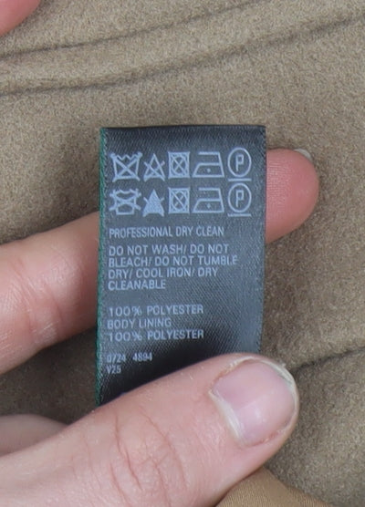 Womens UK Size 12 Marks and Spencer Beige Overcoat