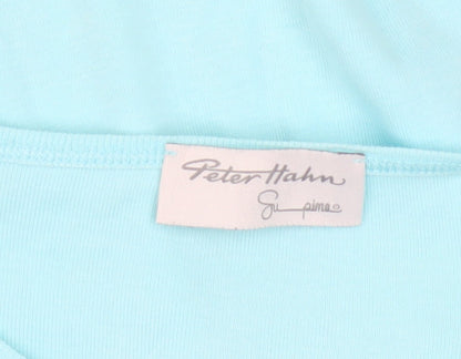 Womens UK Size 18 Peter Hahn Blue Basic T-Shirt
