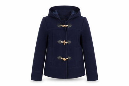 Miss Selfridge Women's Blue Hooded Duffle Coat Size 6