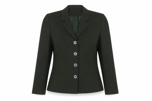 Richards Womens Green Petite Size 8 Classic Blazer Jacket