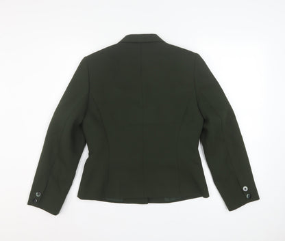 Richards Womens Green Petite Size 8 Classic Blazer Jacket