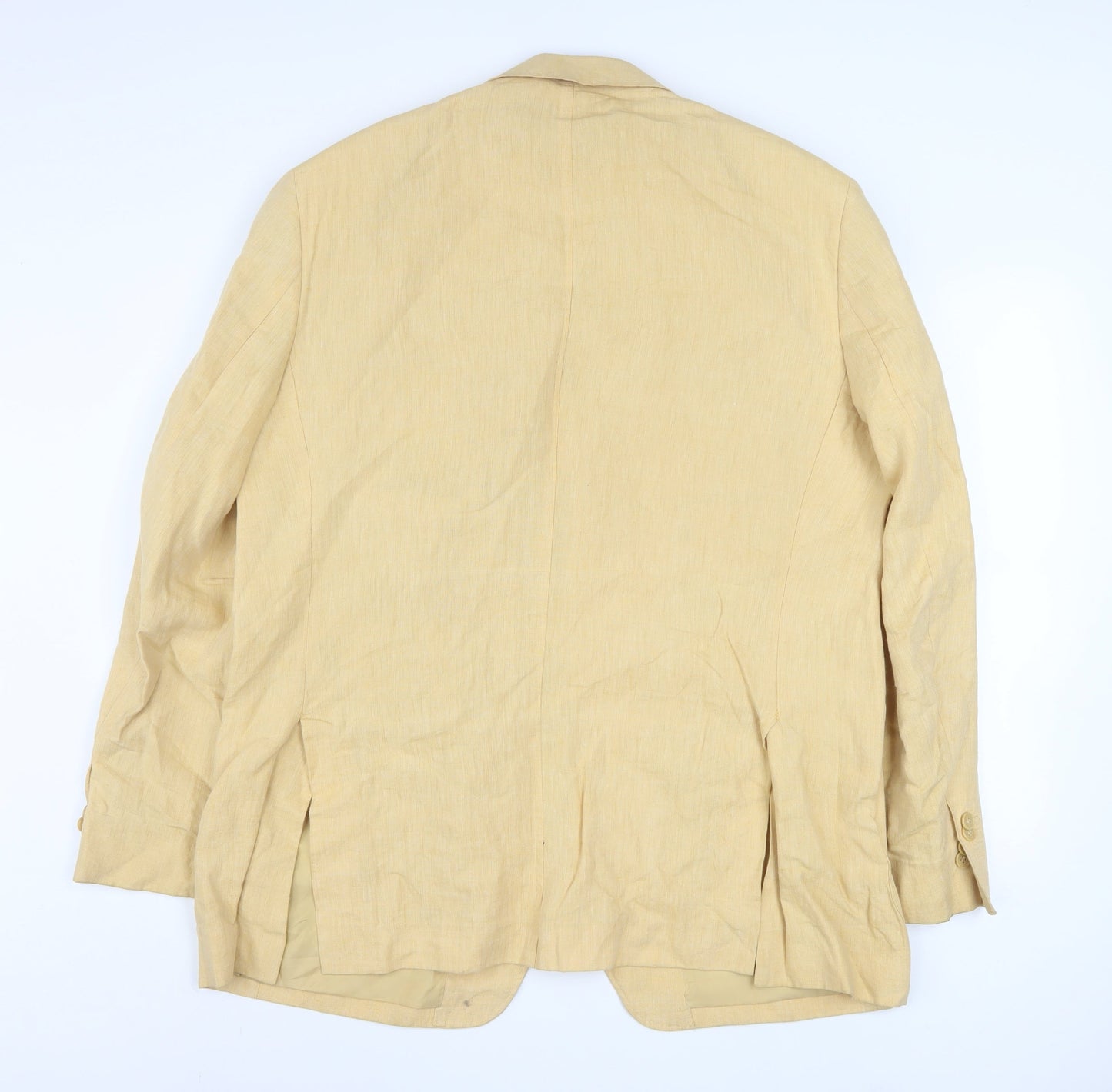 Domenico Tagliente Men's Beige Linen Classic Blazer Jacket Size 56