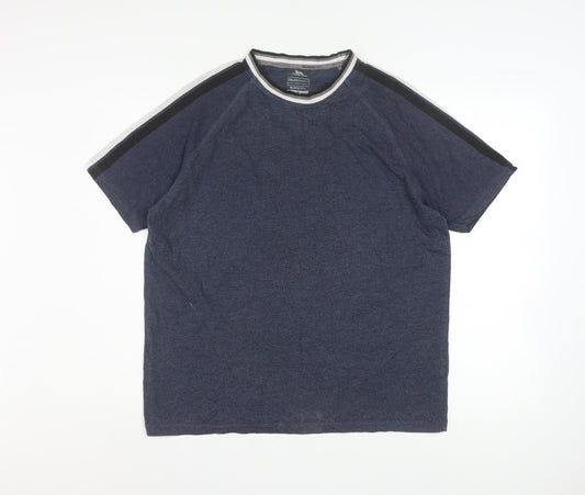 Trespass Mens Blue Quick Dry Crew Neck Short Sleeve T-Shirt Size M