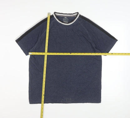 Trespass Mens Blue Quick Dry Crew Neck Short Sleeve T-Shirt Size M