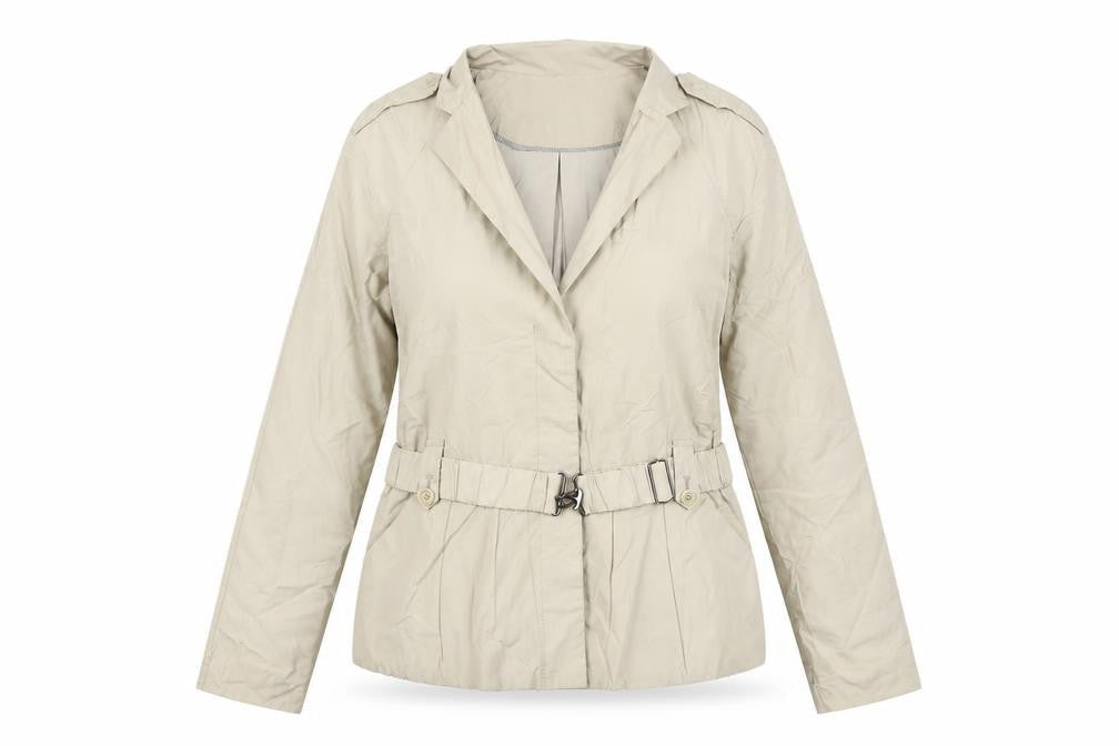 Jigsaw Women Beige Belted Short Trench Coat Jacket Size 10