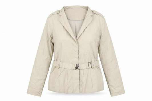 Jigsaw Women Beige Belted Short Trench Coat Jacket Size 10