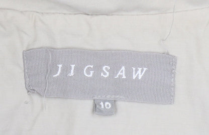 Jigsaw Women Beige Belted Short Trench Coat Jacket Size 10