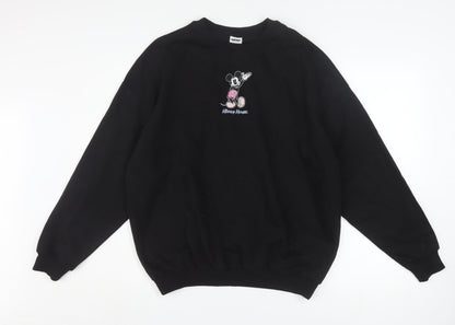 Womens UK Size S George Black Pullover Sweatshirt