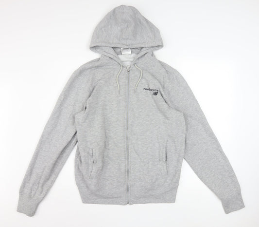 Mens UK Size M New Balance Grey Full Zip Hoodie