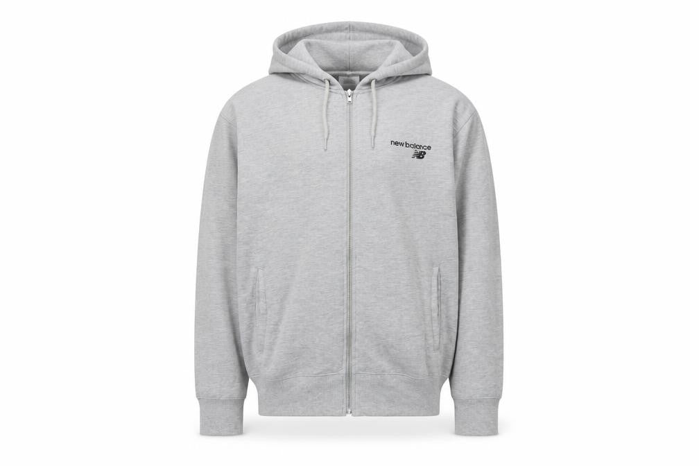 Mens UK Size M New Balance Grey Full Zip Hoodie