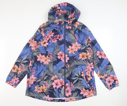 Womens UK Size 18 Debenhams Multicoloured Rain Coat
