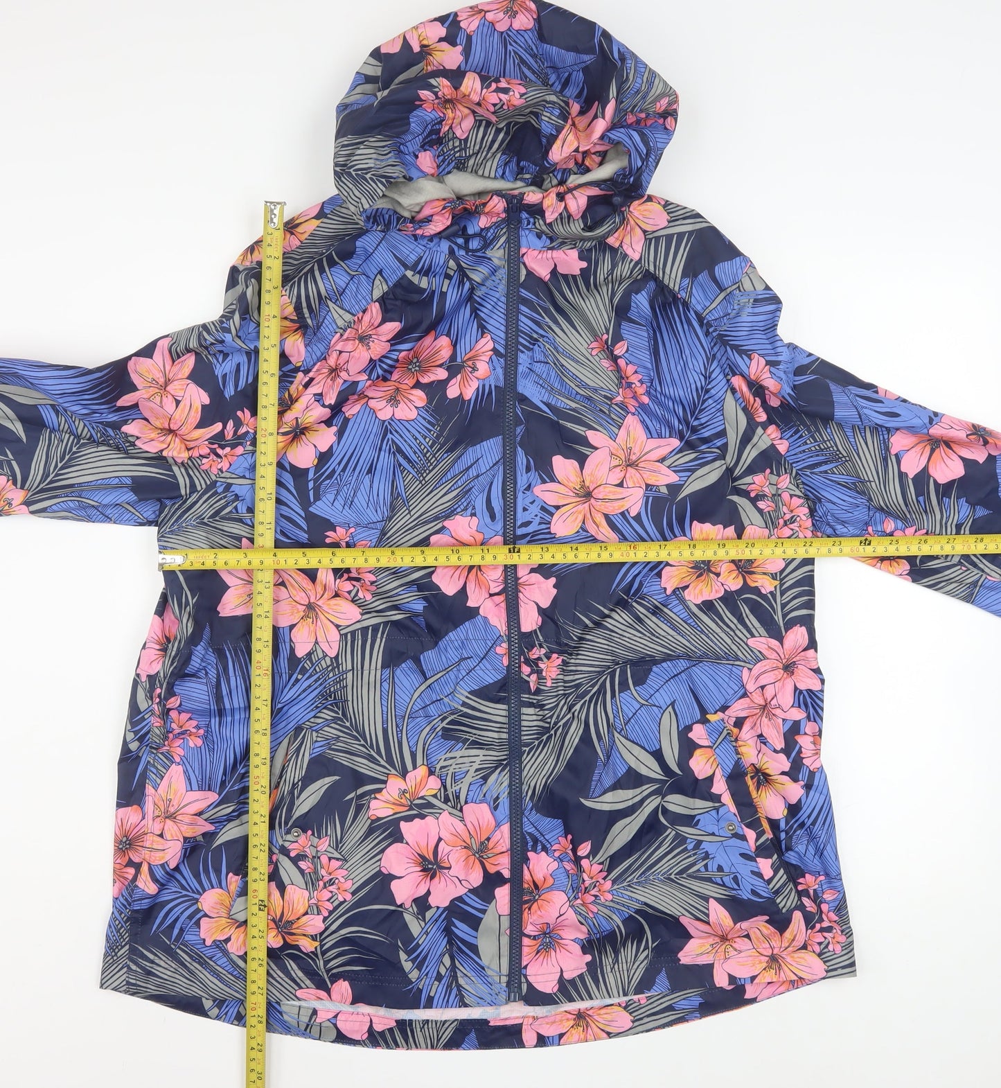 Womens UK Size 18 Debenhams Multicoloured Rain Coat