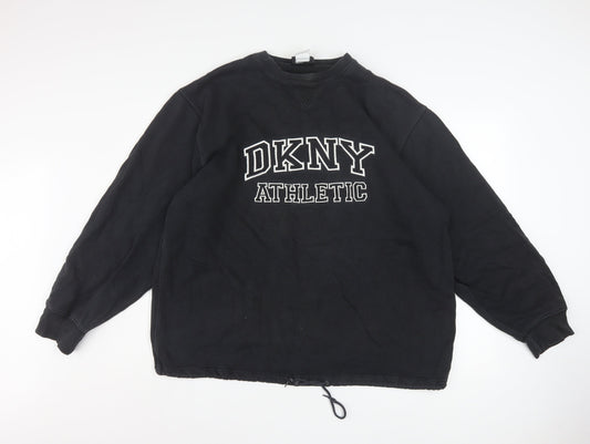 Mens UK Size M DKNY Black Pullover Sweatshirt
