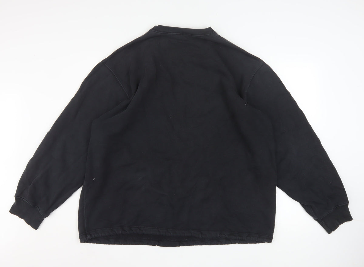 Mens UK Size M DKNY Black Pullover Sweatshirt