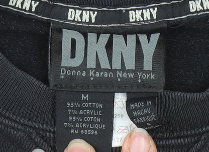 Mens UK Size M DKNY Black Pullover Sweatshirt
