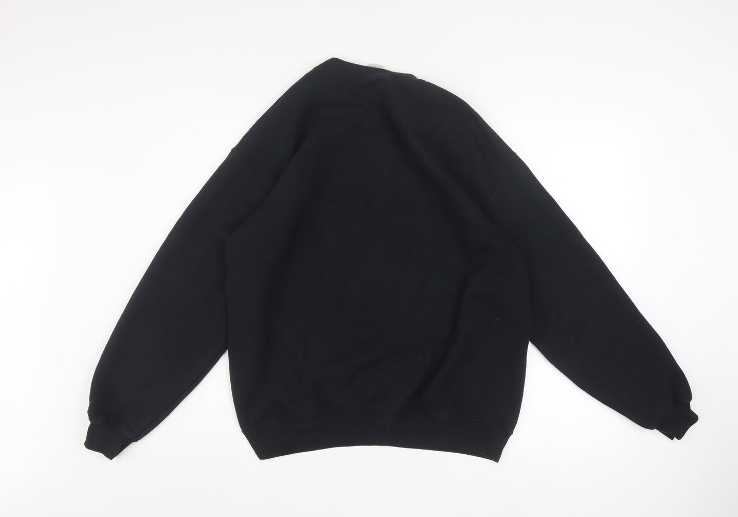 Mens UK Size M Gildan Black Pullover Sweatshirt