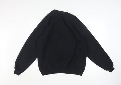 Mens UK Size M Gildan Black Pullover Sweatshirt