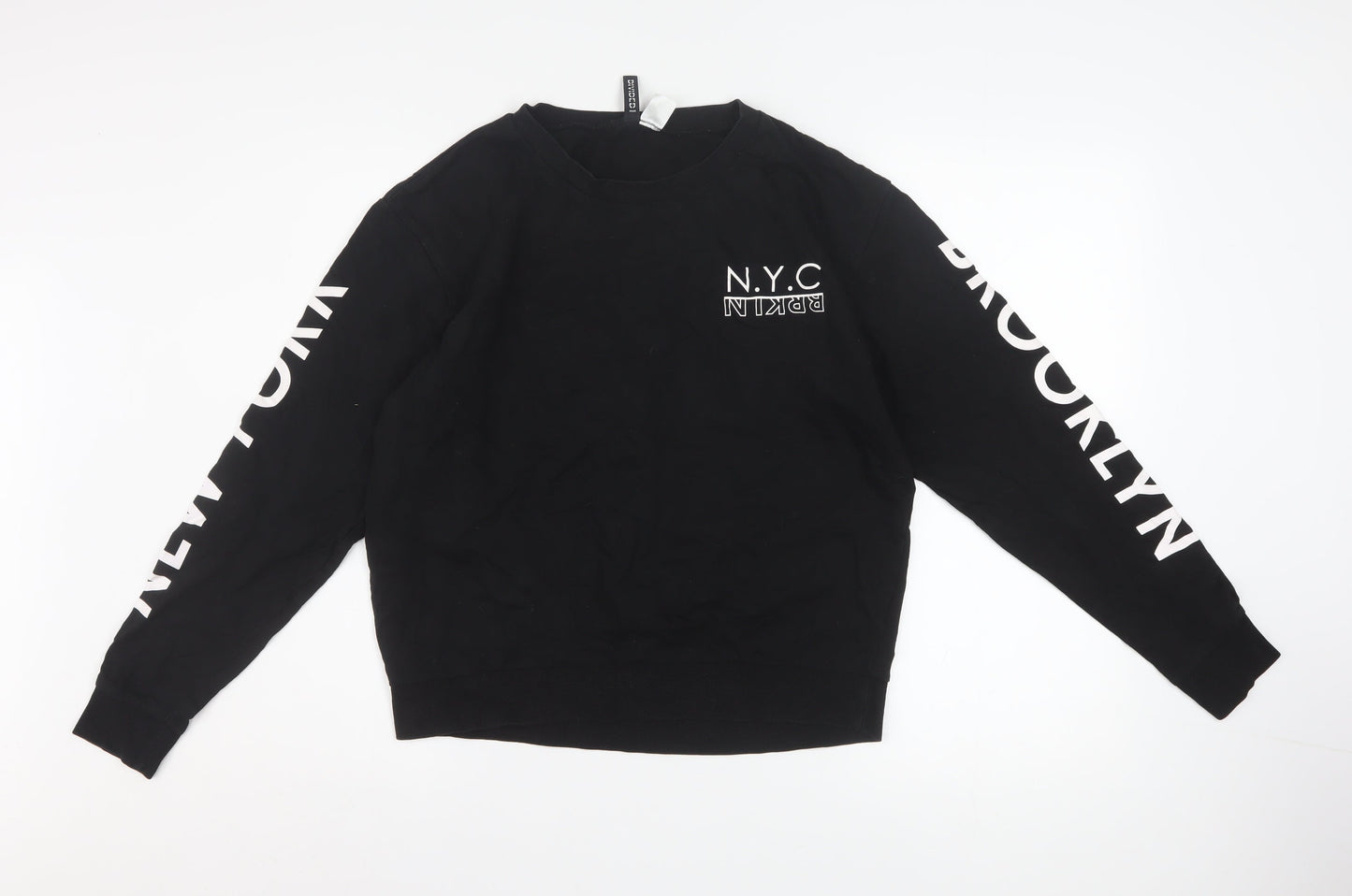 Womens UK Size 14 H&M Black Pullover Sweatshirt