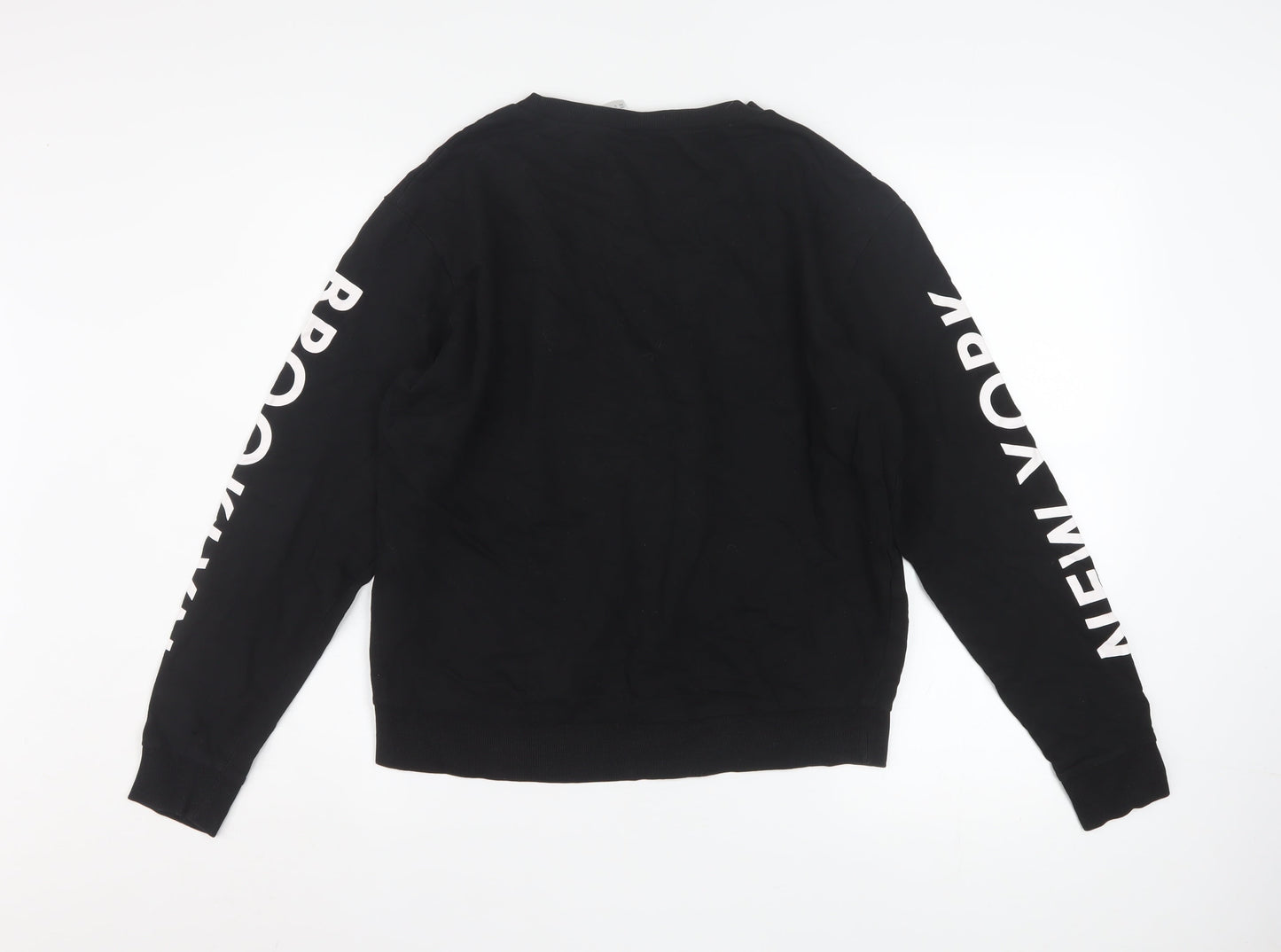 Womens UK Size 14 H&M Black Pullover Sweatshirt