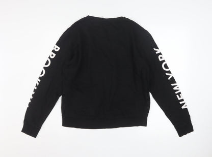 Womens UK Size 14 H&M Black Pullover Sweatshirt