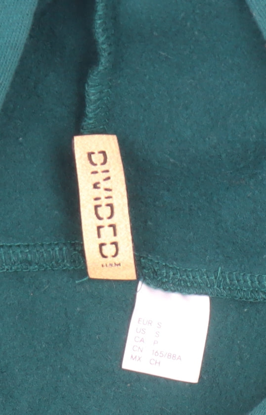 Womens UK Size S H&M Green Pullover Hoodie