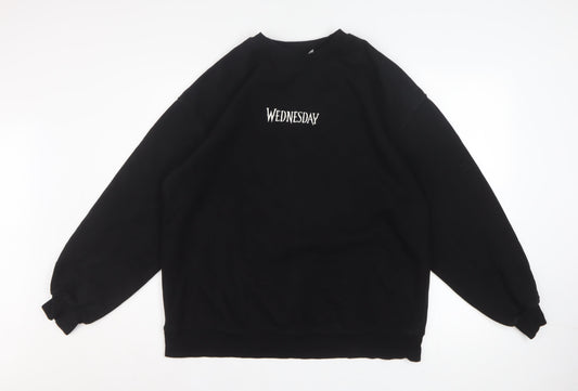 Womens UK Size 12 H&M Black Pullover Sweatshirt