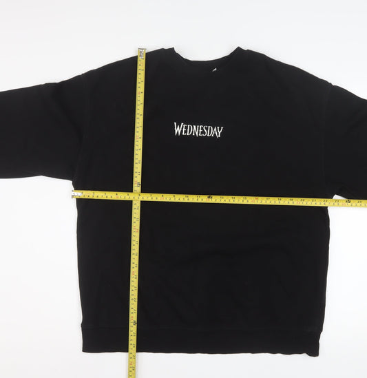 Womens UK Size 12 H&M Black Pullover Sweatshirt