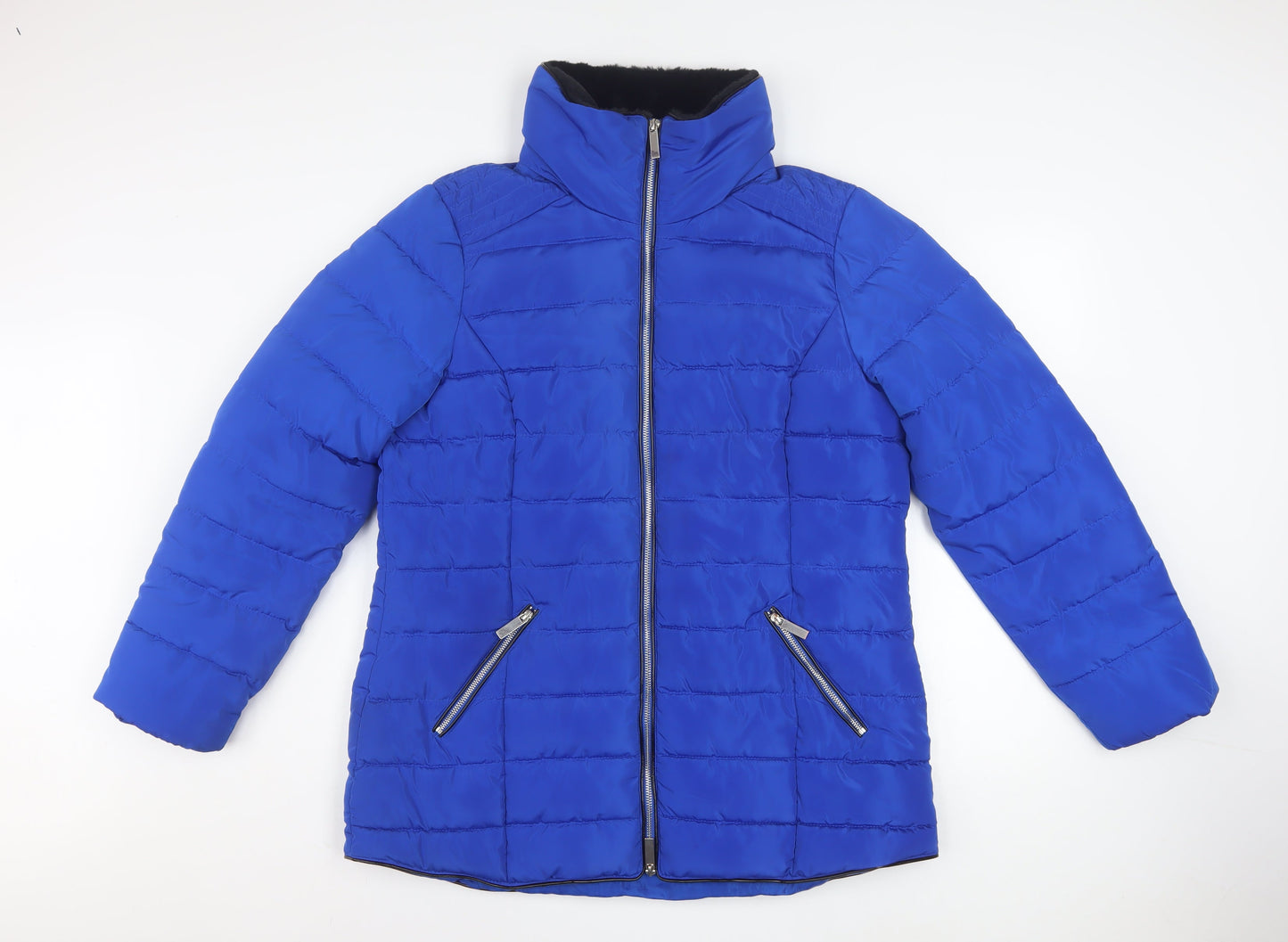 Womens UK Size 16 Roman Blue Puffer Jacket
