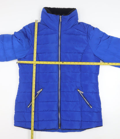 Womens UK Size 16 Roman Blue Puffer Jacket